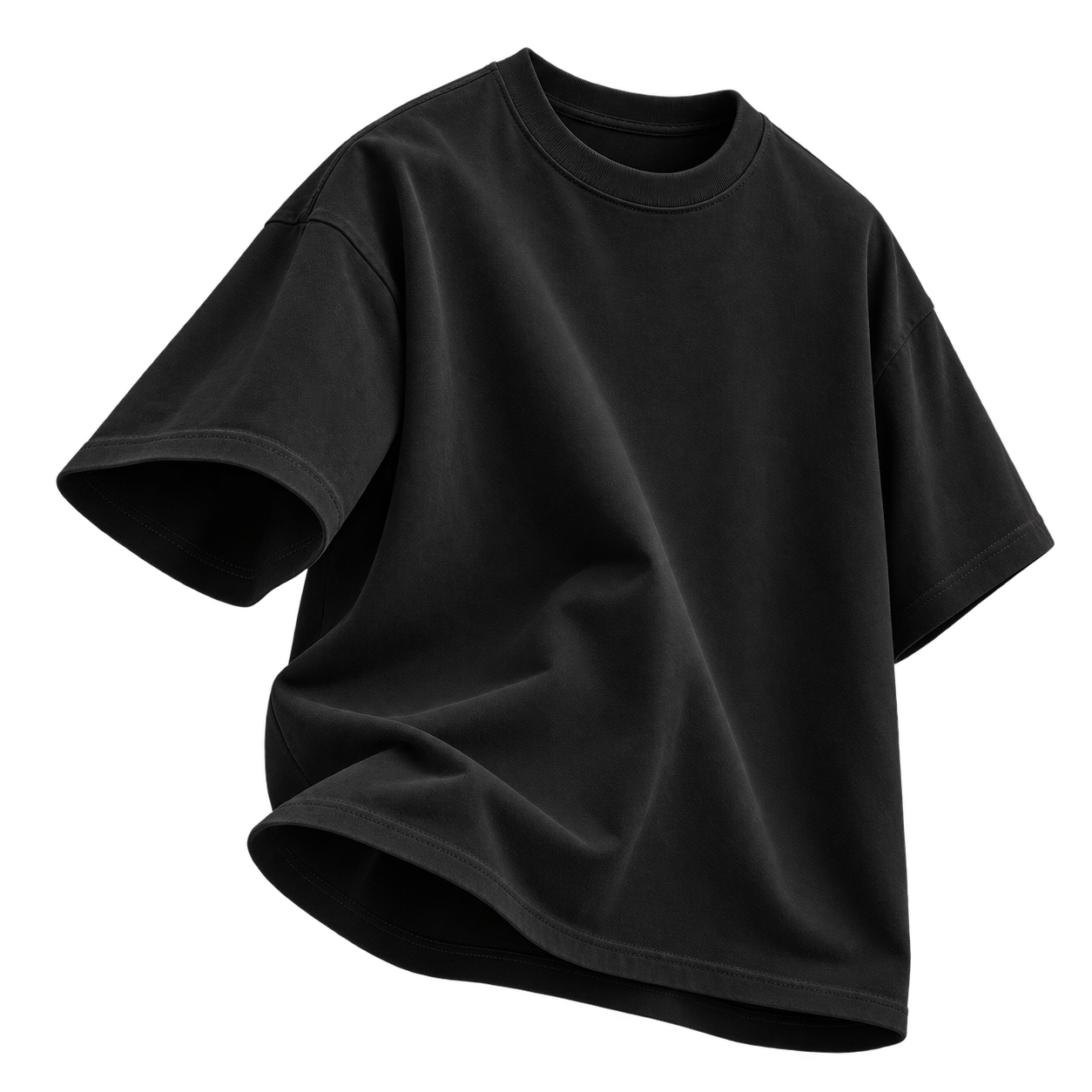 Black T-Shirt in Black